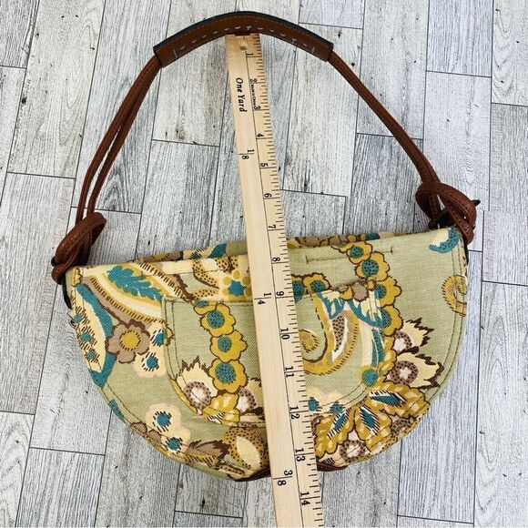 Liz Claiborne Linen Canvas Paisley Floral Shoulder Mini Hobo Bag - Picture 15 of 16